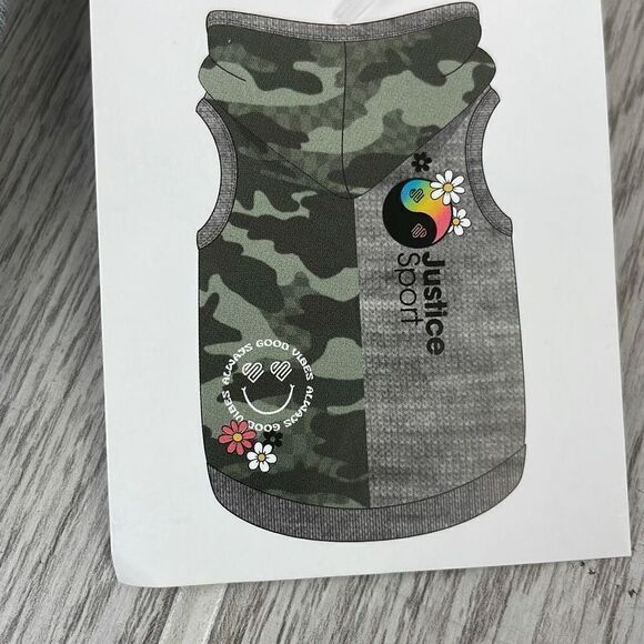 Justice Pet Polyester Split Dog Hoodie Camo/Gray XS - Picture 4 of 7